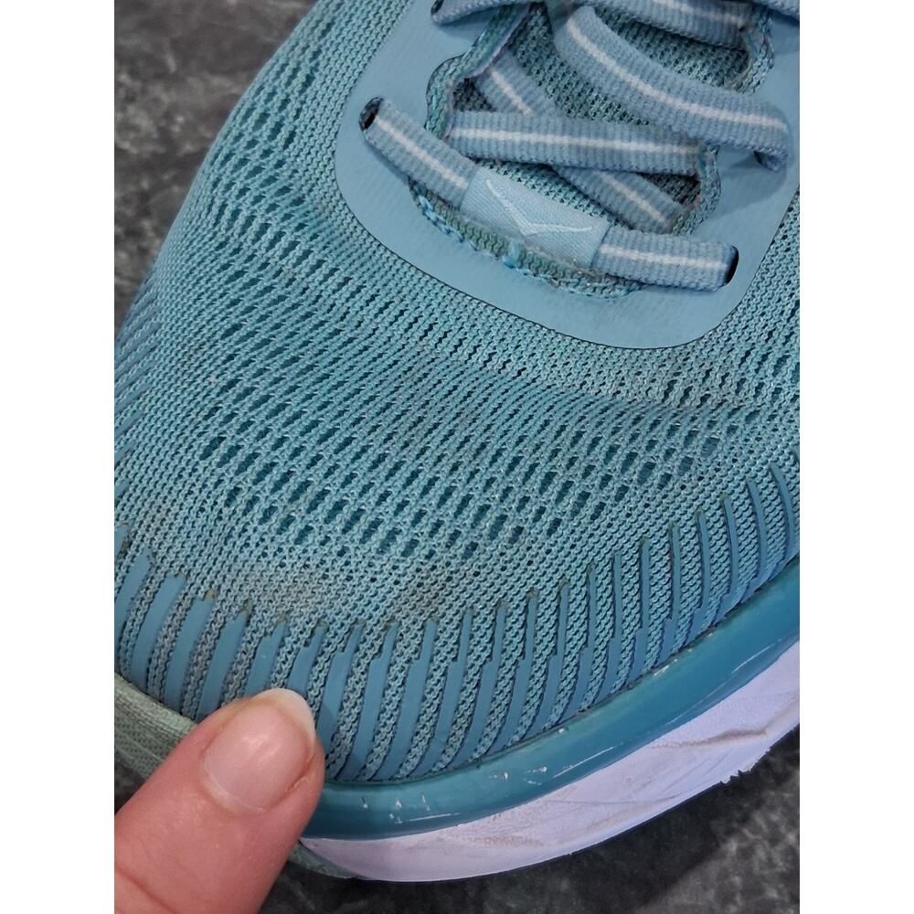 Hoka One One Women's Bondi 7 Running Sneakers Size 10 Teal Black Walking Shoes - Picture 14 of 16